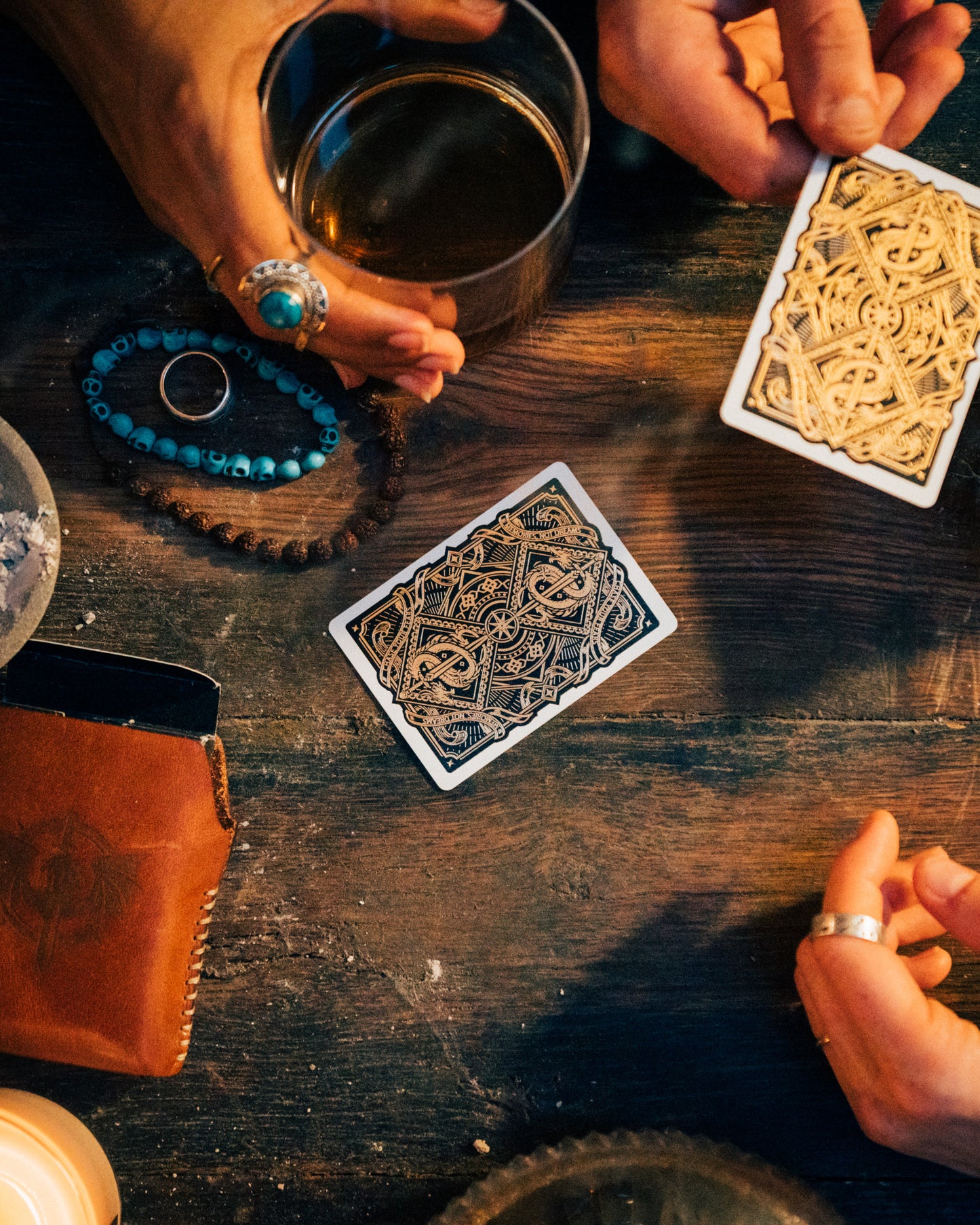 Playing Cards w/ Leather Case