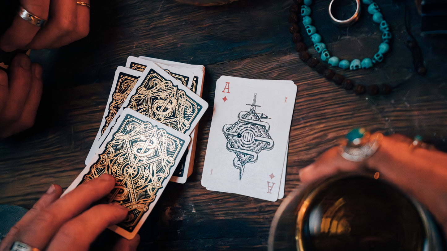 Playing Cards w/ Leather Case