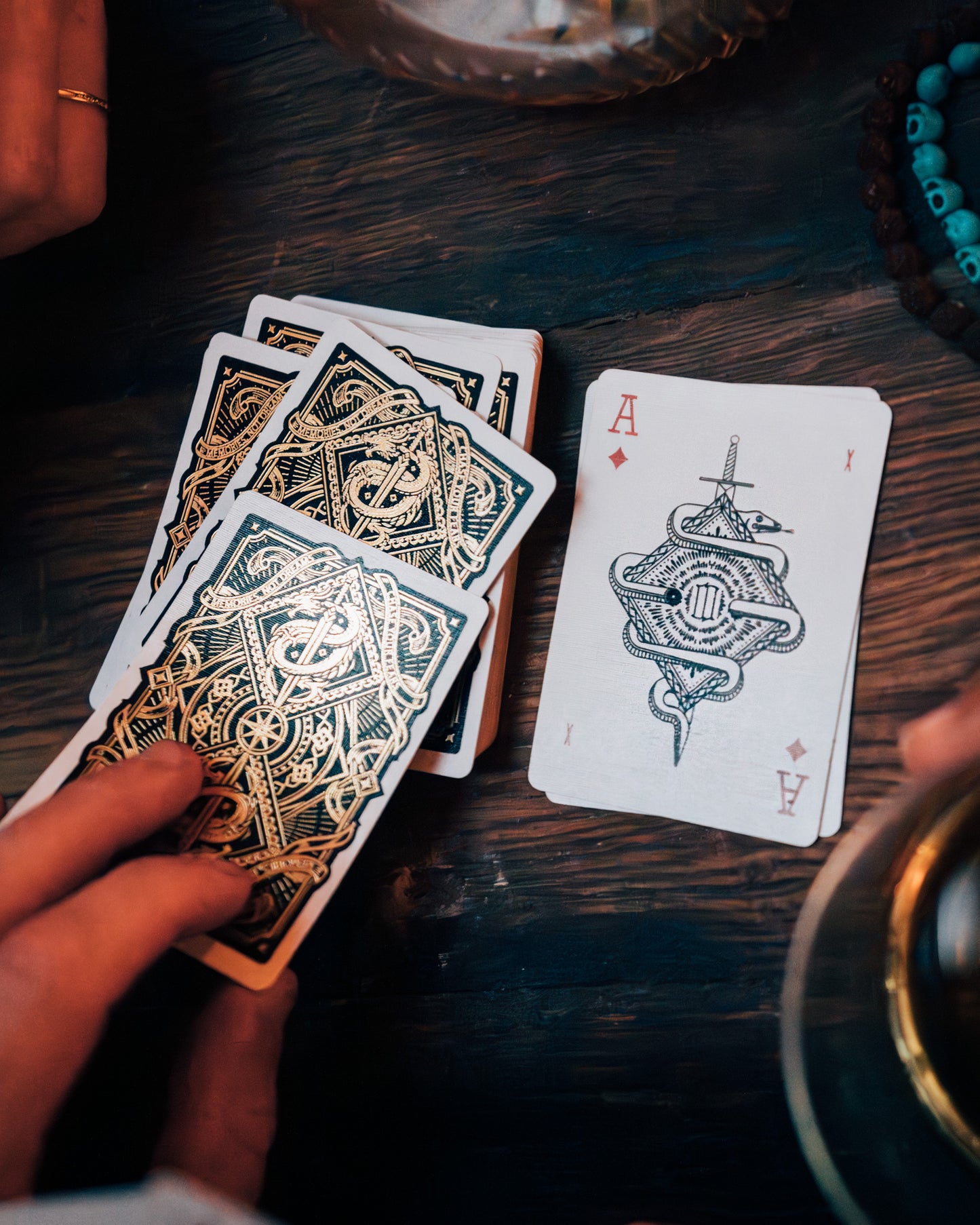 Playing Cards w/ Leather Case